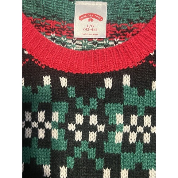 Ugly Christmas Sweater Santa Claus Red Party Cup Pocket Holiday Fun Size Large - Picture 10 of 16